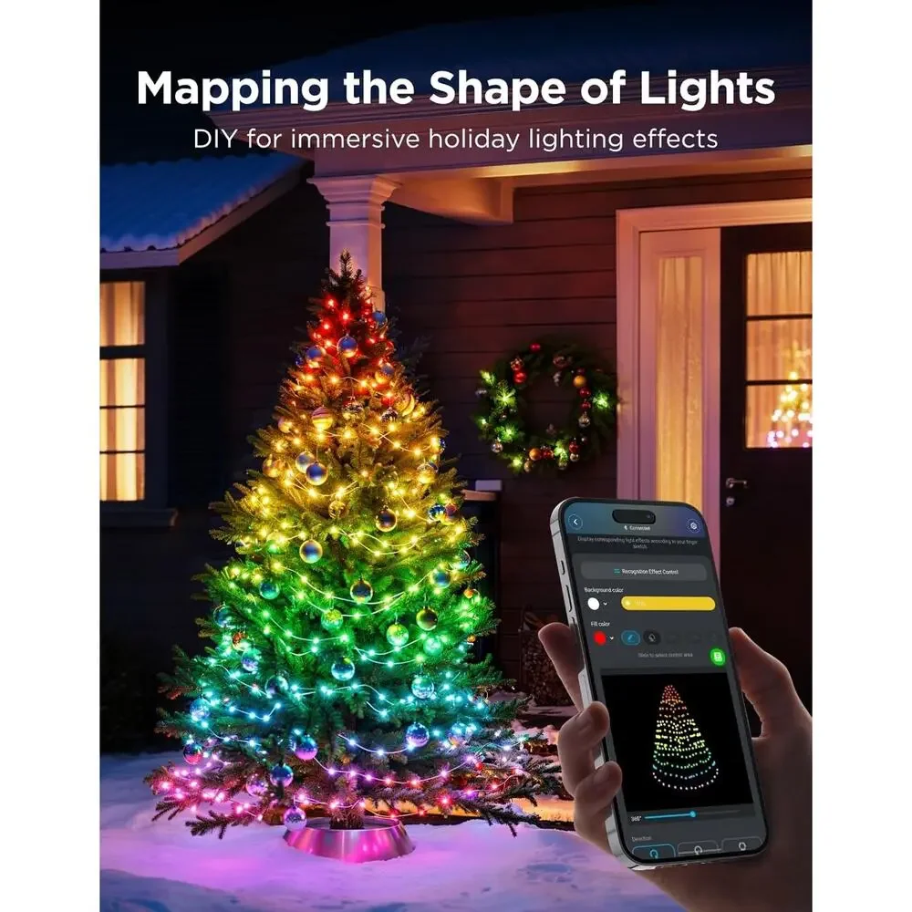 Govee Christmas String Lights 2 RGBWIC 500 LED 164 ft Smart App Alexa Google